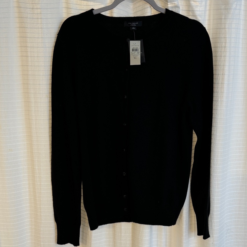 Ann Taylor Black Cardigan Sweater